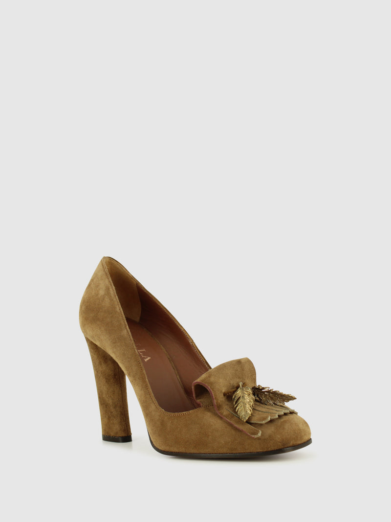 Le Silla Camel Appliqués Shoes