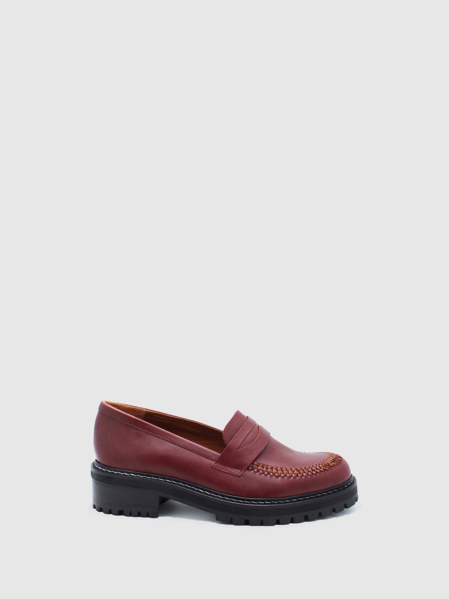 JJ Heitor Burgundy Oxford Loafers