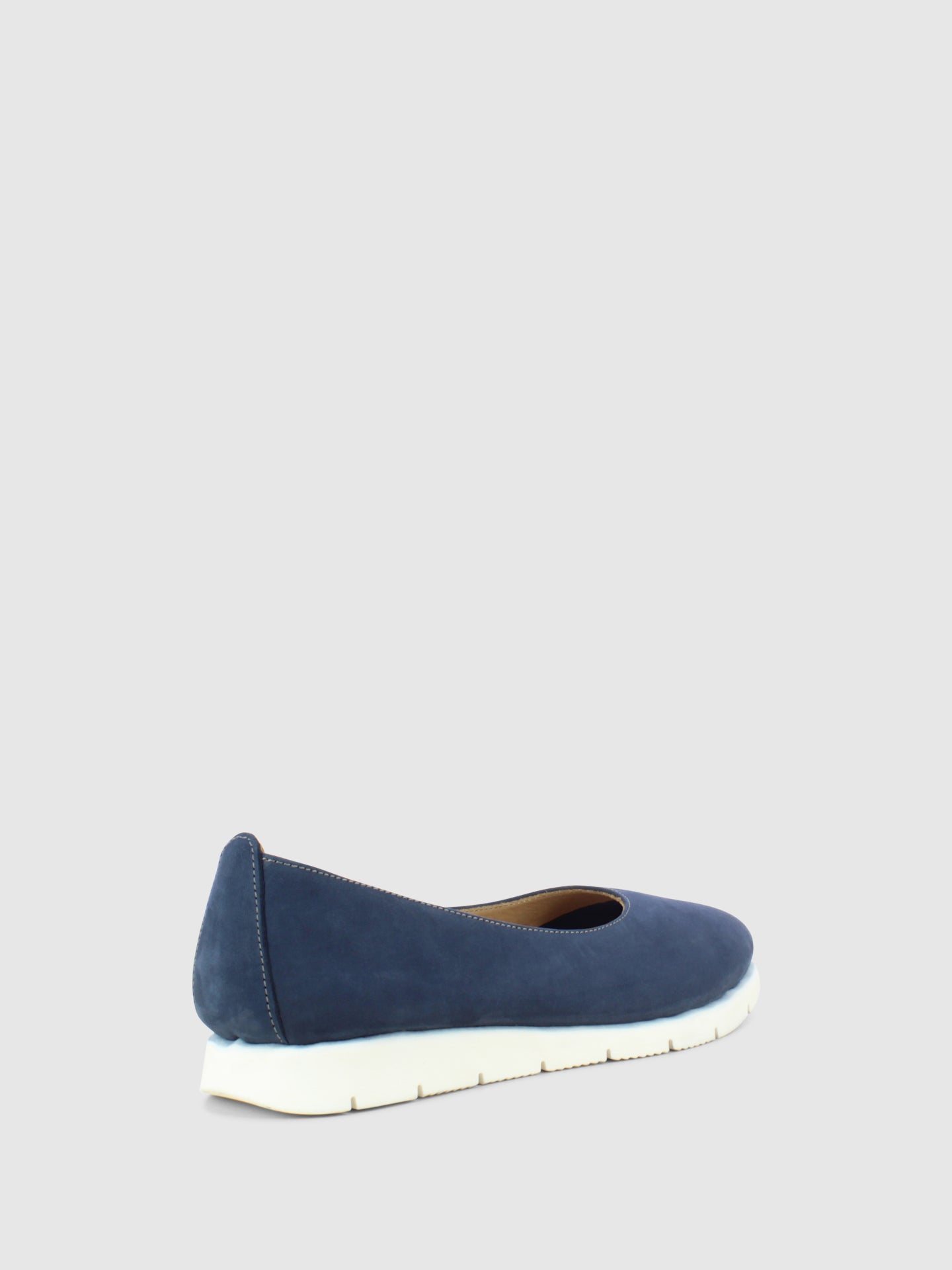 Darkwood Navy Round Toe Ballerinas