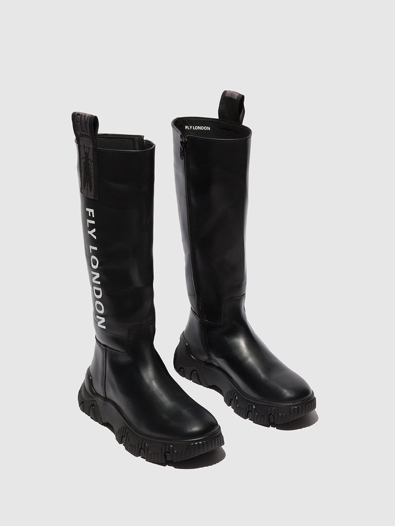 Fly London Zip Up Boots FEBE886FLY TUNDER BLACK