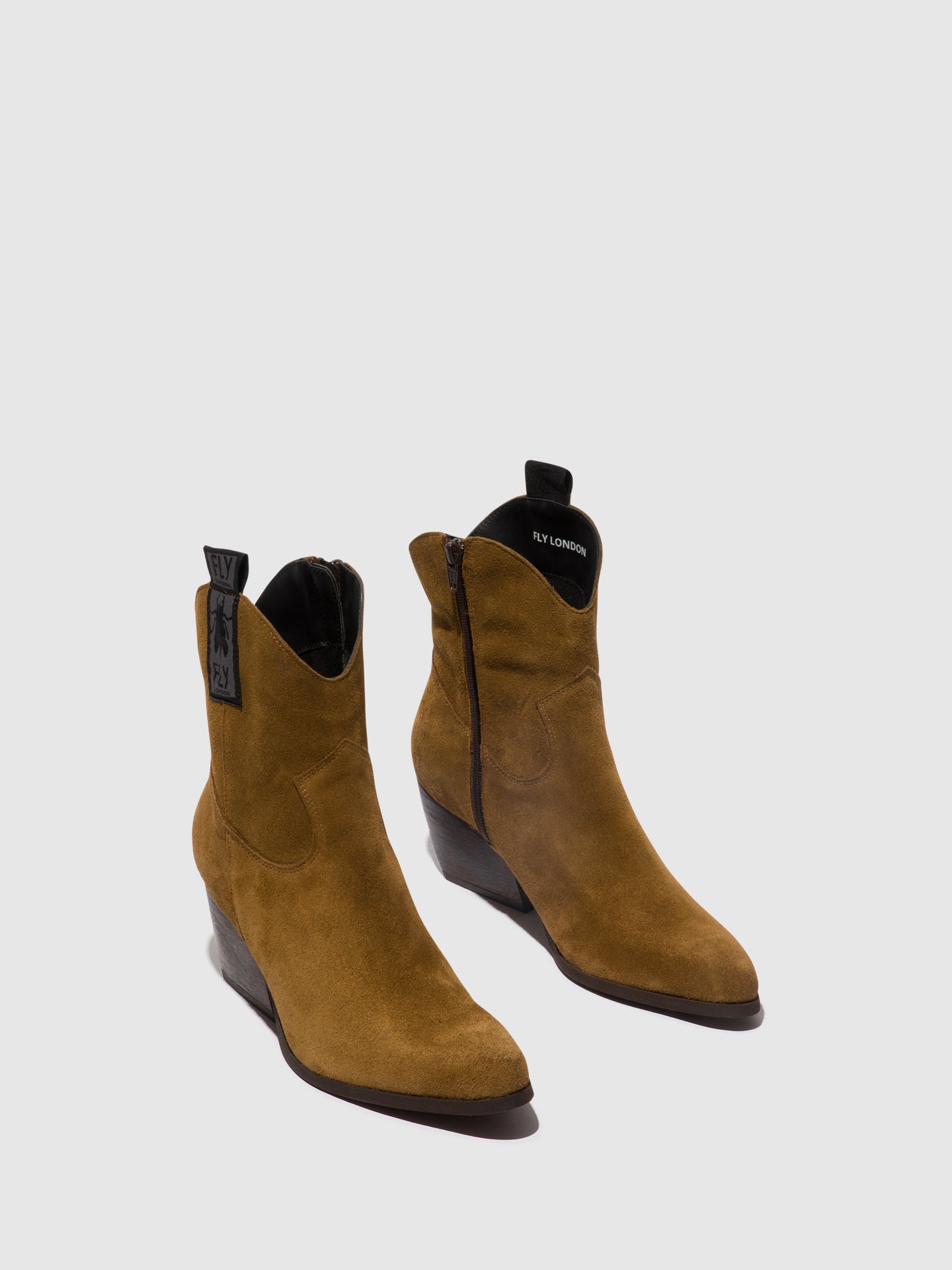 Fly London Zip Up Ankle Boots TABB905FLY CAMEL