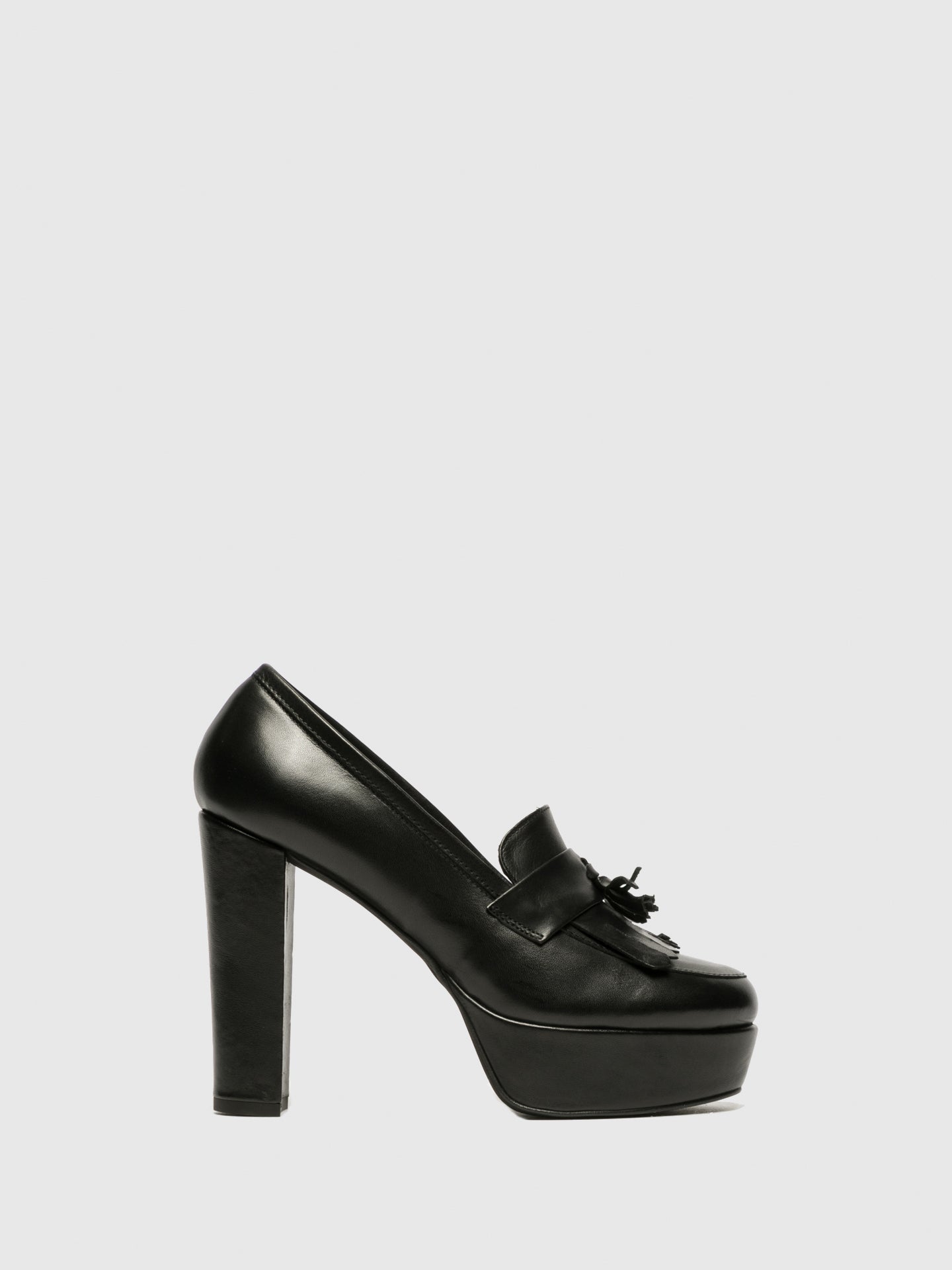 Foreva Black Chunky Heel Shoes