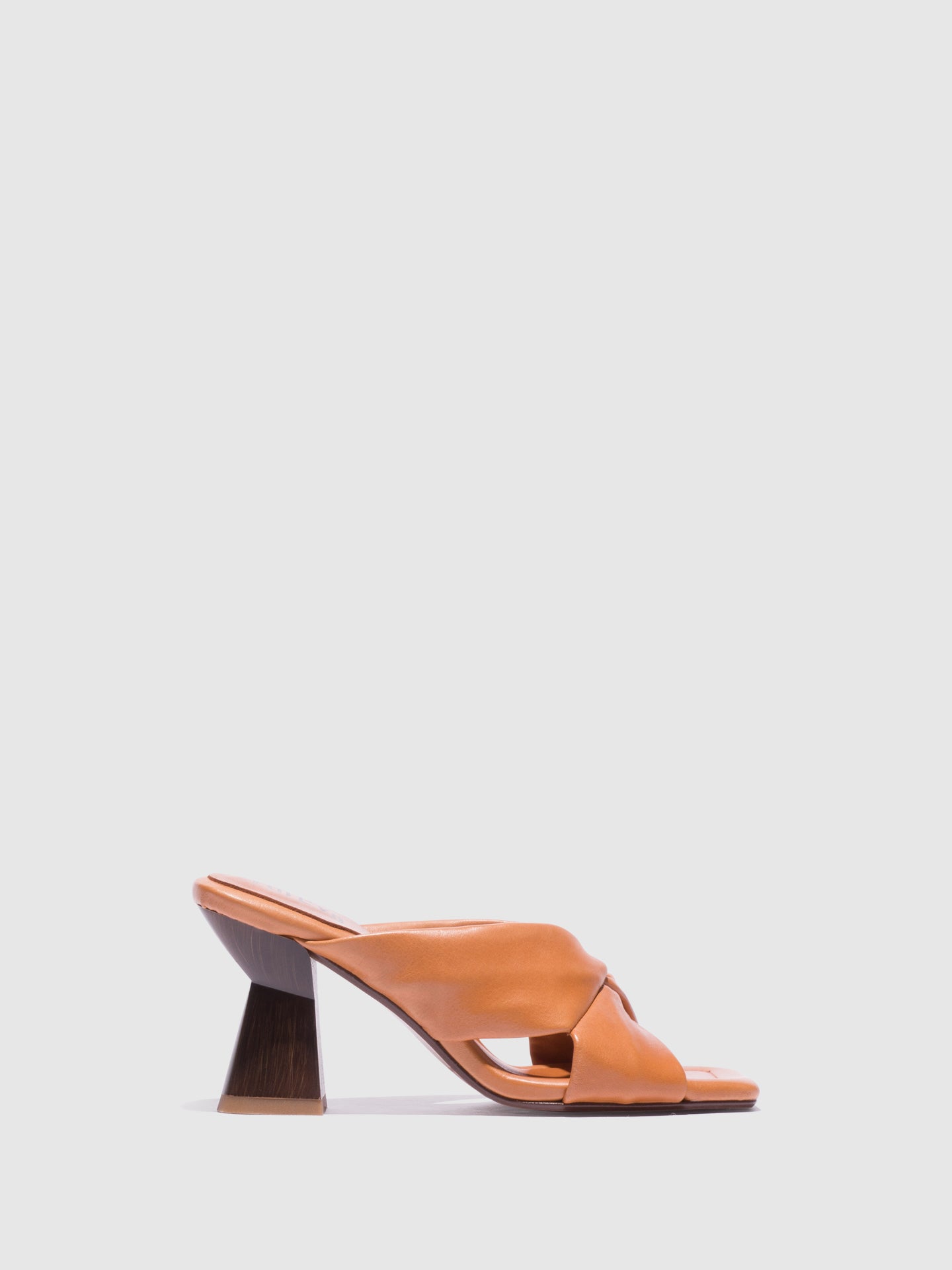 Foreva Camel Chunky Heel Mules