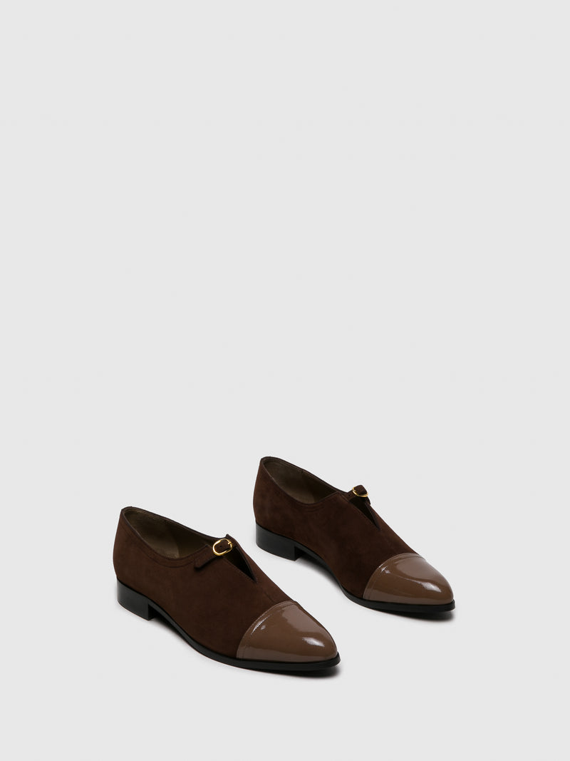 JJ Heitor Brown Buckle Loafers