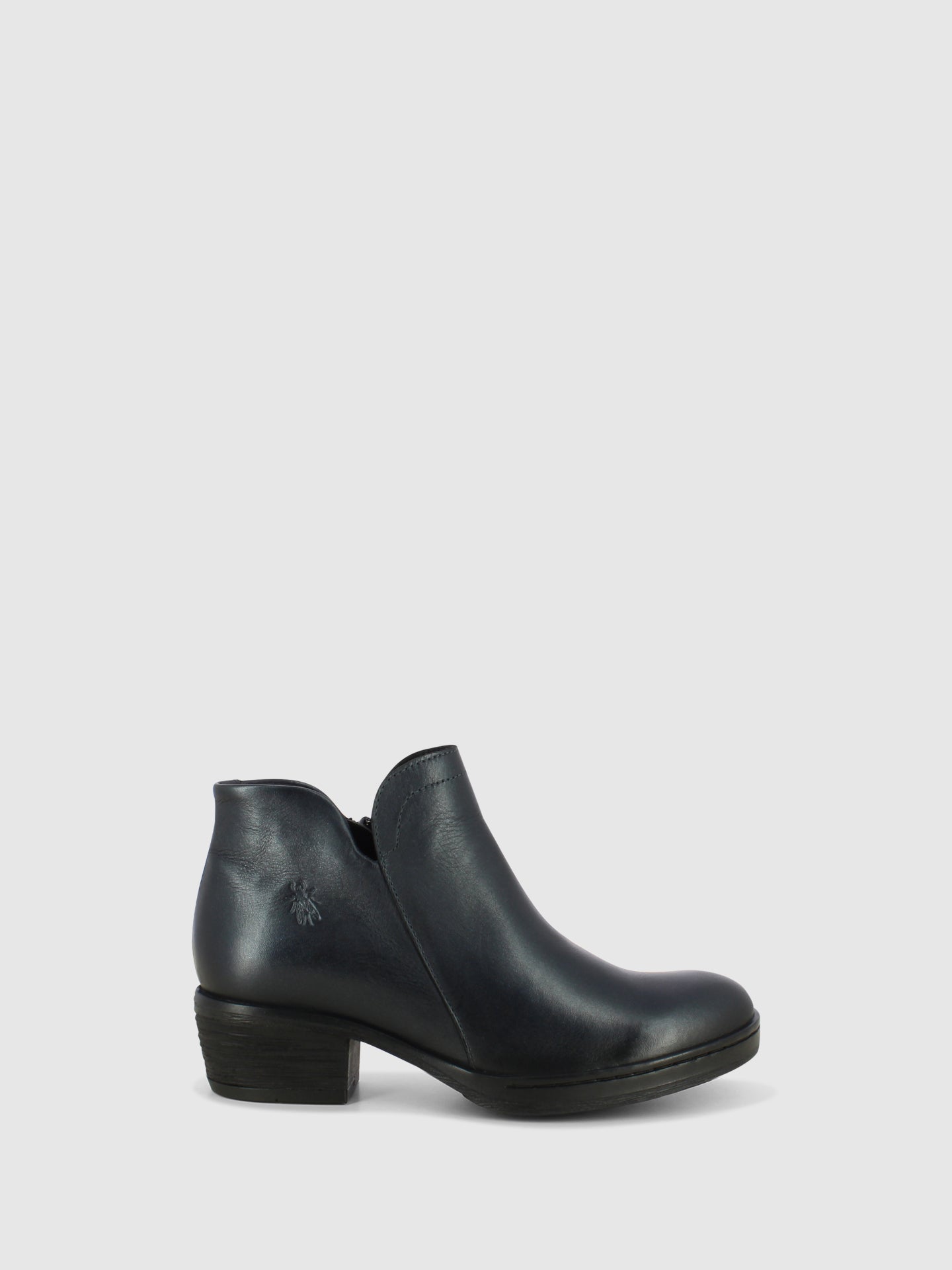 Fly London Black Zip Up Ankle Boots