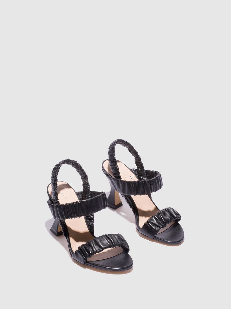 Sofia Costa Black Heel Sandals