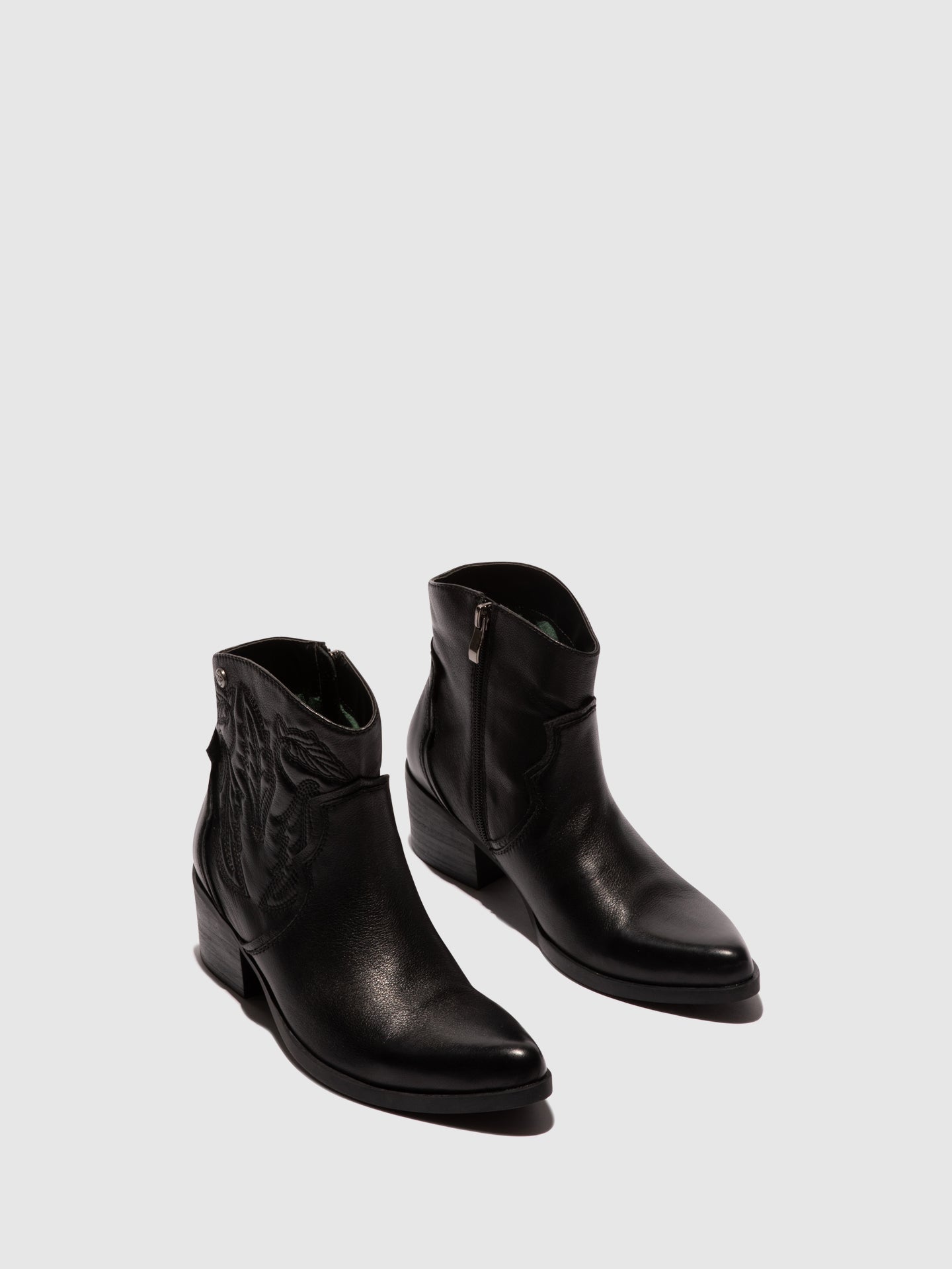 Top3 Black Cowboy Ankle Boots