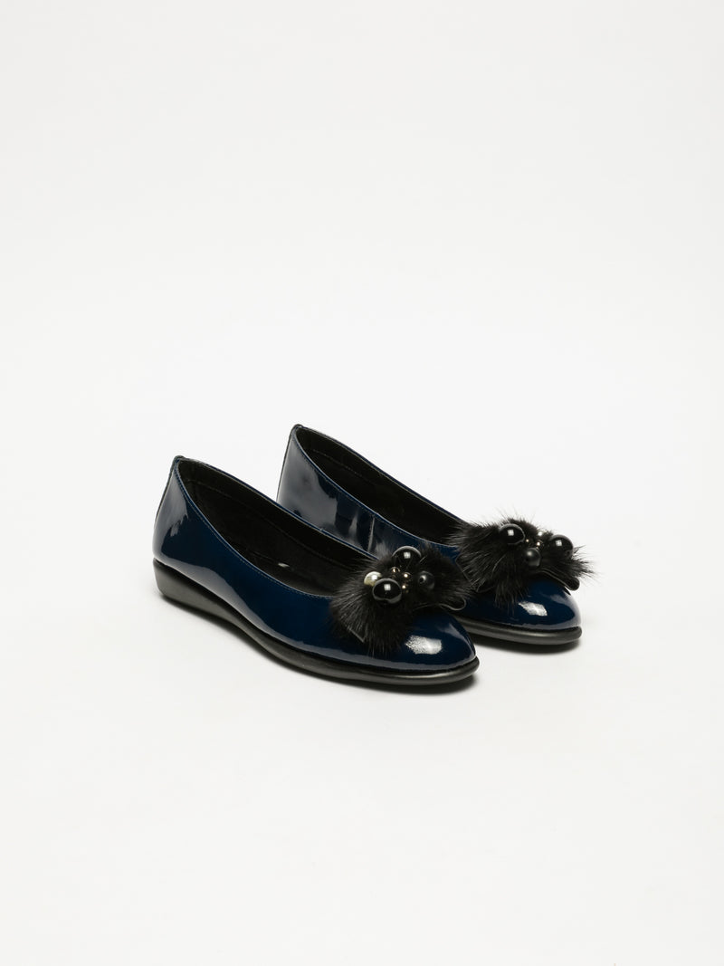 The Flexx Navy Patent Leather Ballerinas