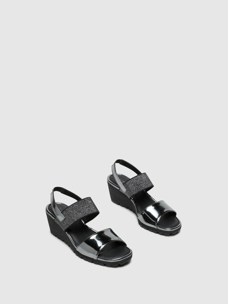 The Flexx Silver Wedge Sandals