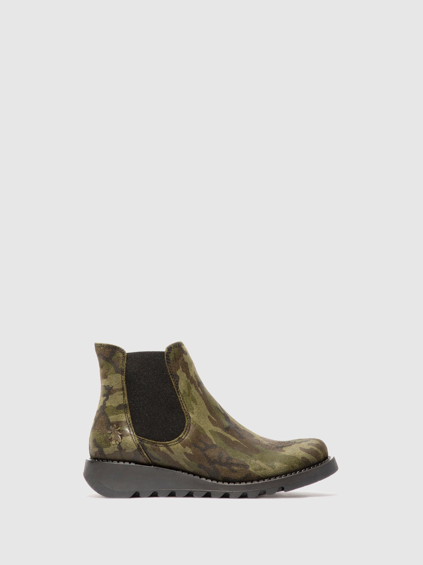 Fly London Chelsea Ankle Boots SALV CAMOUFLAGE MILITARY GREEN