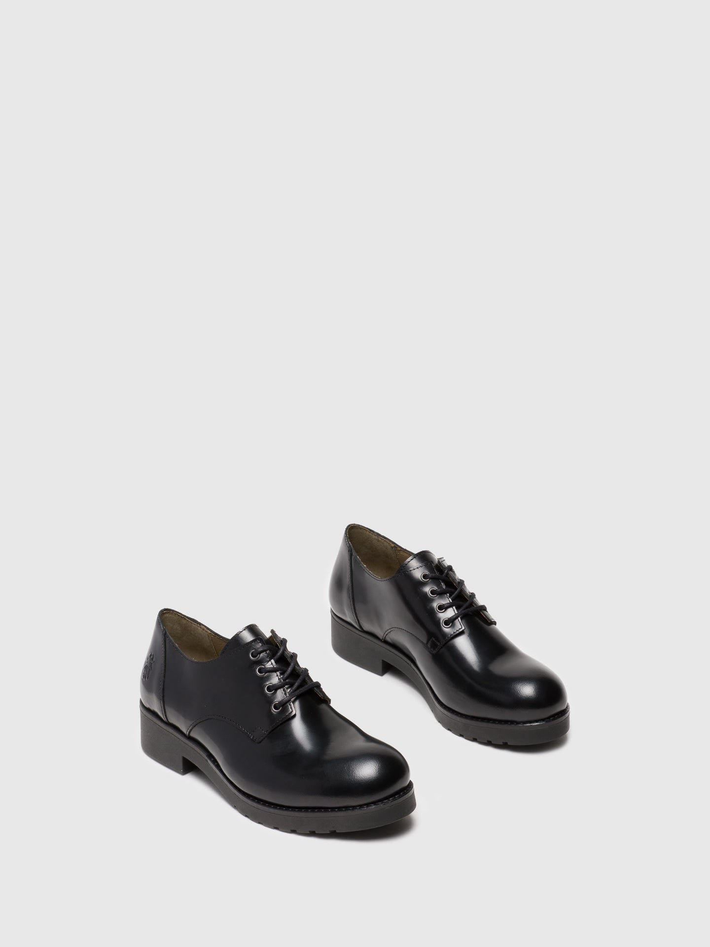 Fly London Black Lace-up Shoes