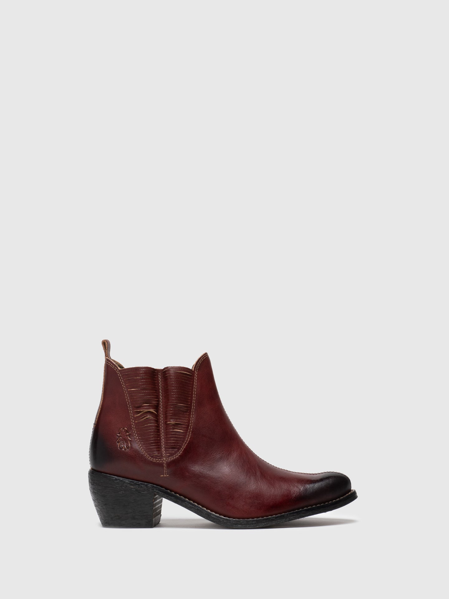 Fly London DarkRed Chelsea Ankle Boots