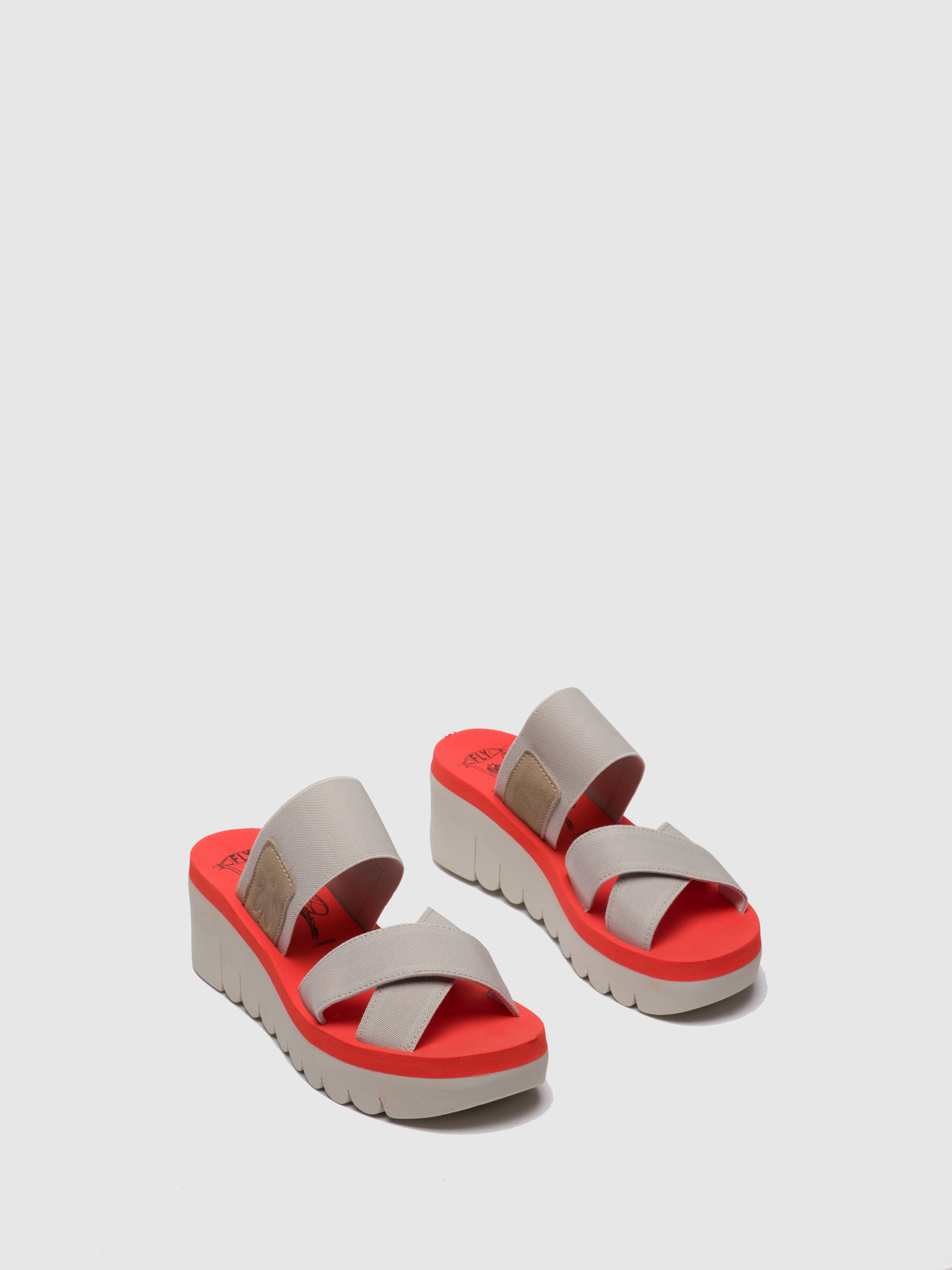 Fly London Strappy Mules YABO593FLY LightGray