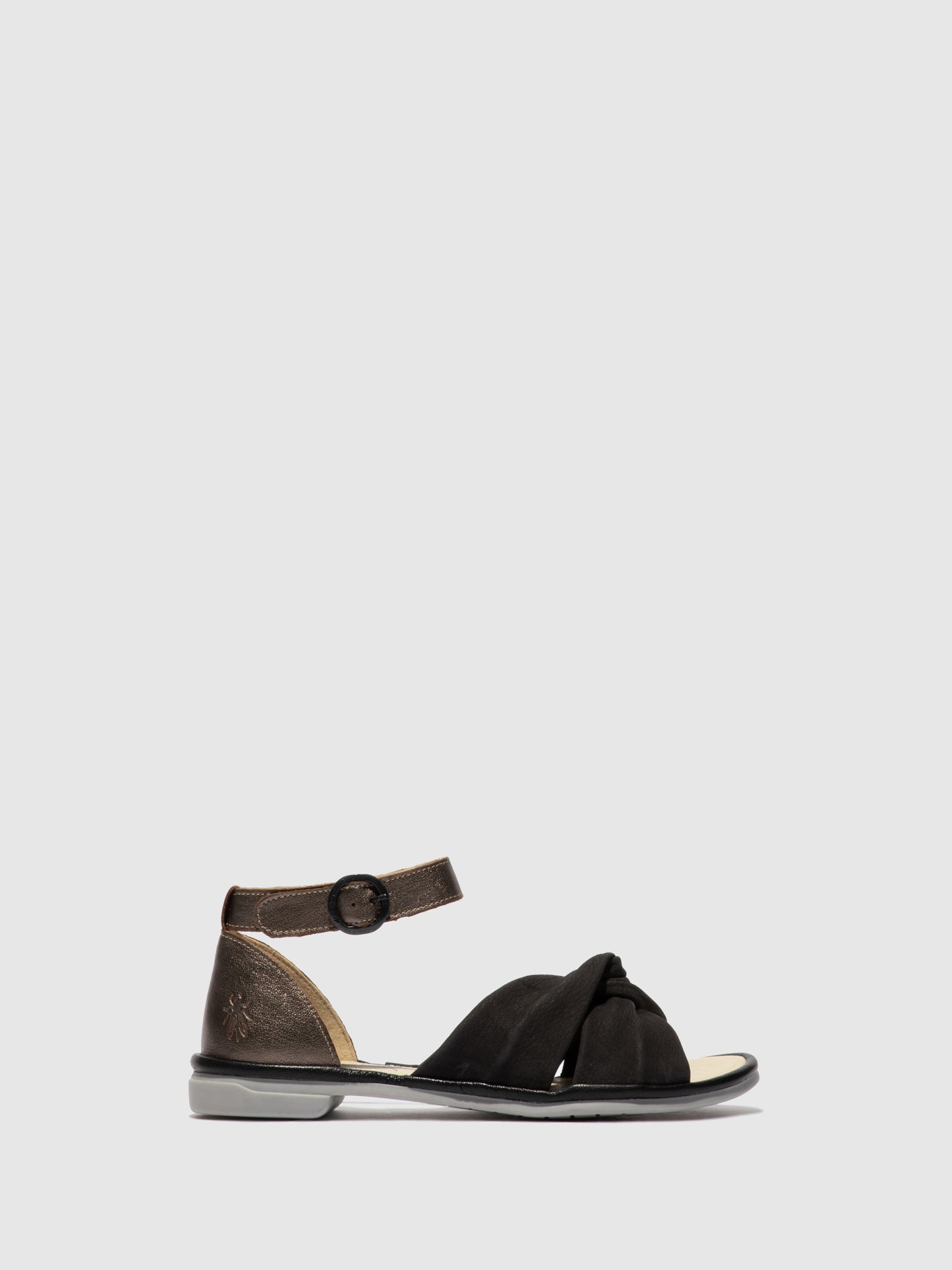 Fly London Ankle Strap Sandals COFA167FLY BLACK/BRONZE/BLACK