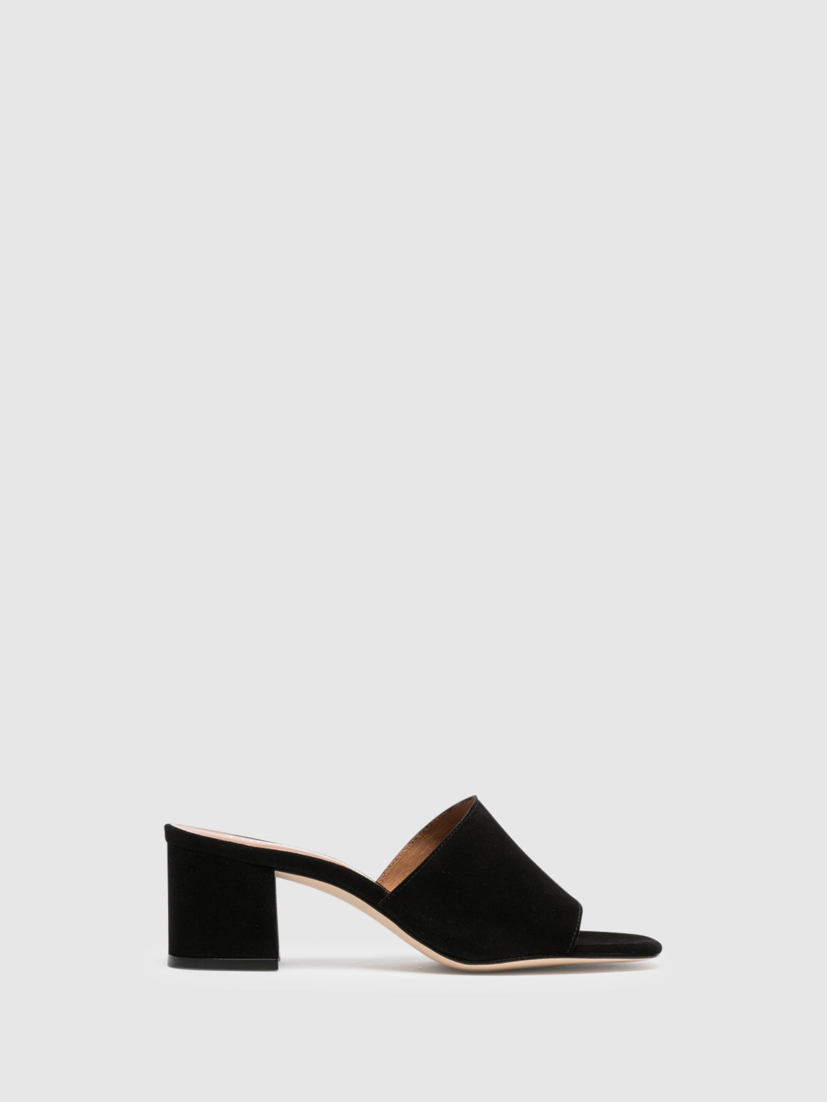 Foreva Black Open Toe Mules