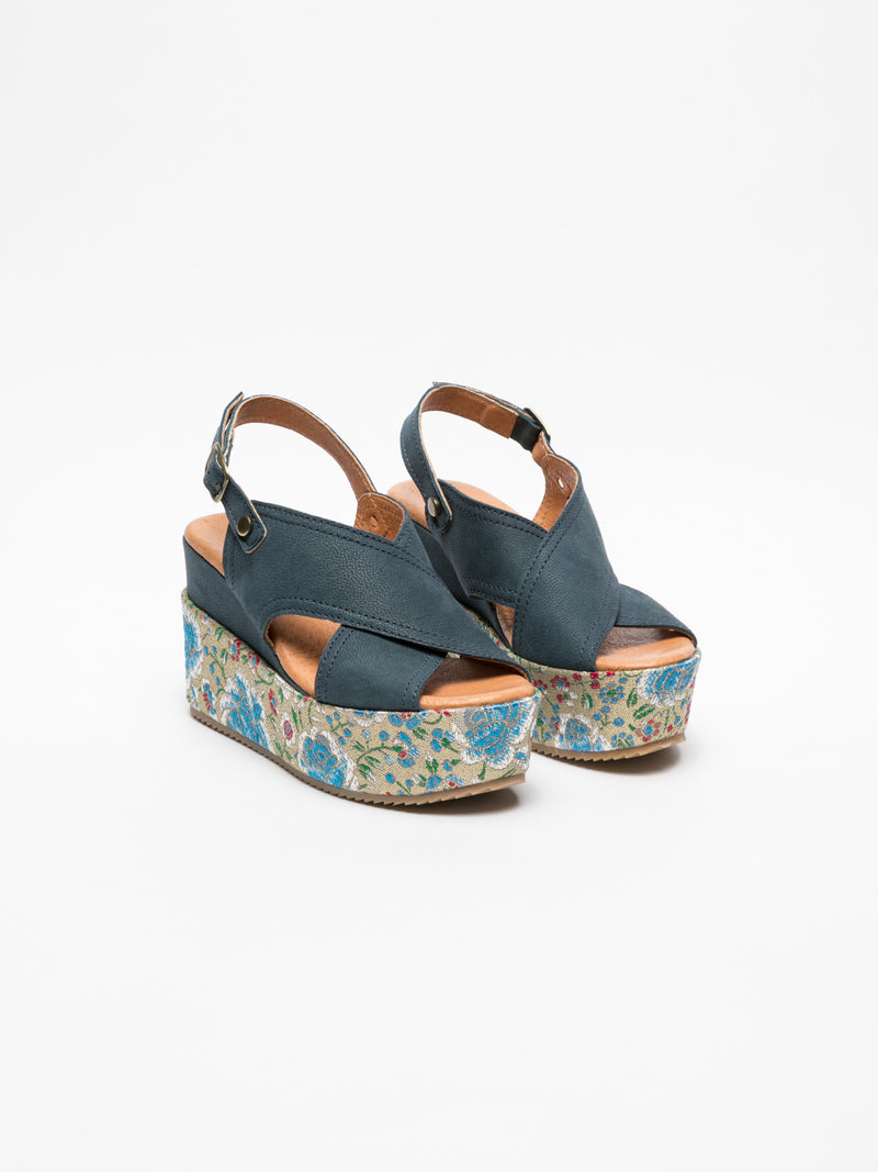 Foreva Blue Platform Sandals