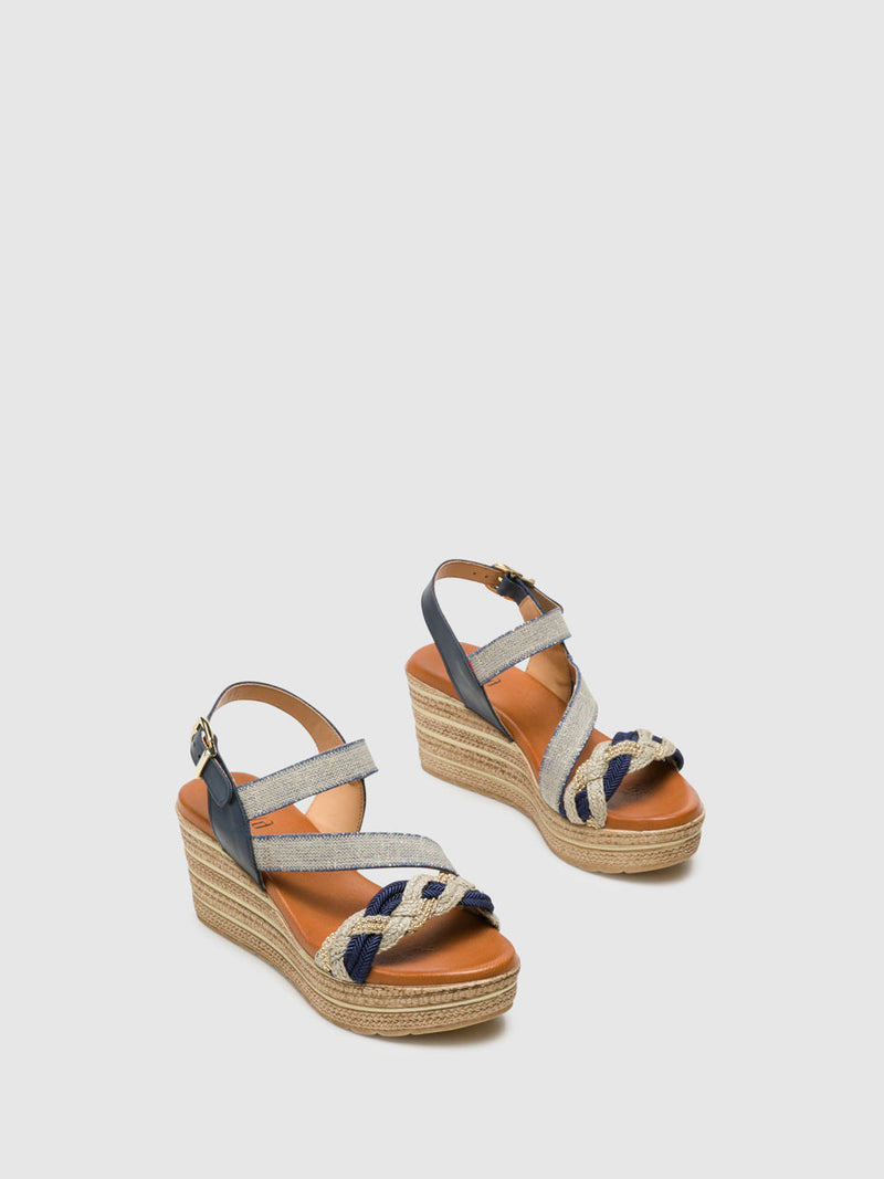 Foreva Blue Wedge Sandals