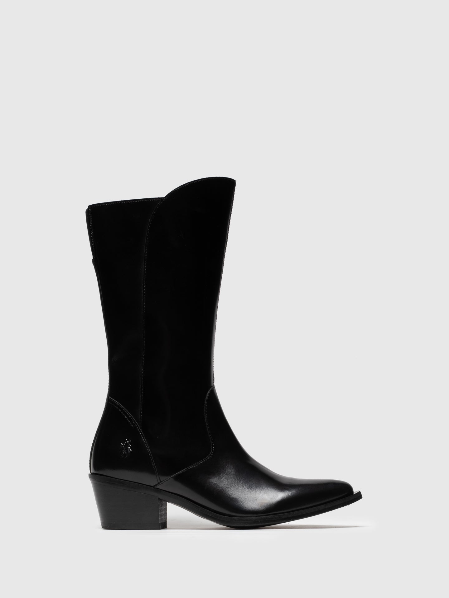 Fly London Coal Black Zip Up Boots