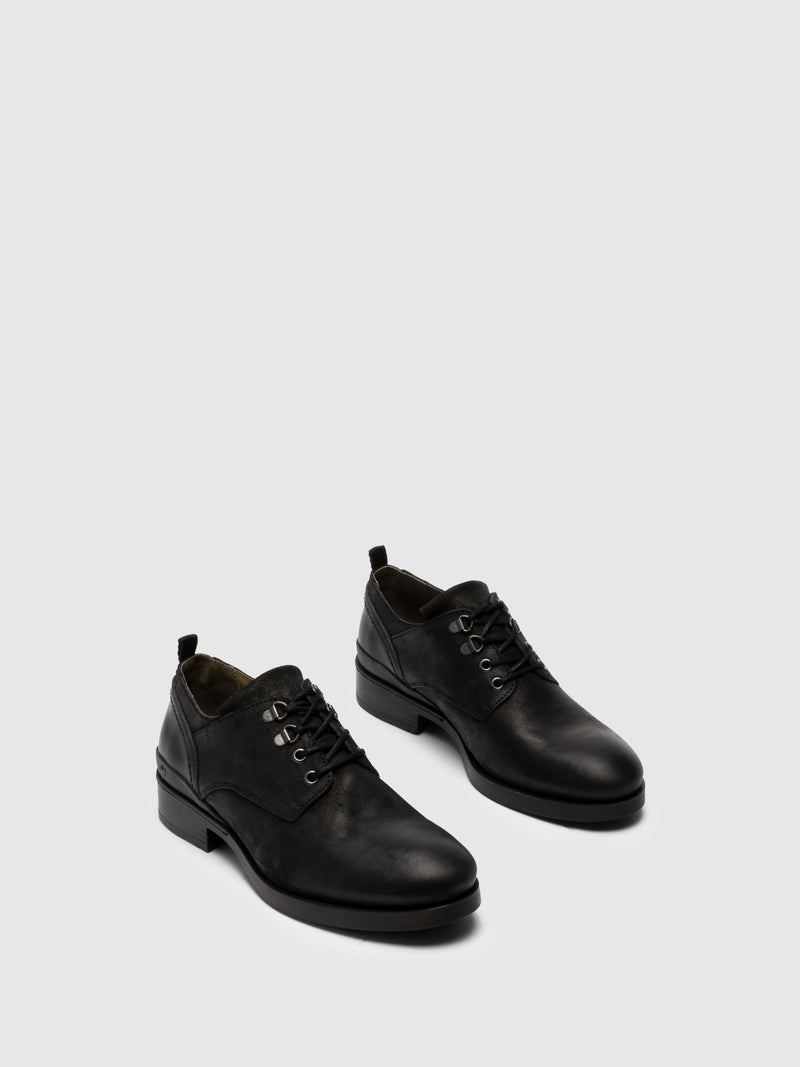 Fly London Black Lace-up Shoes