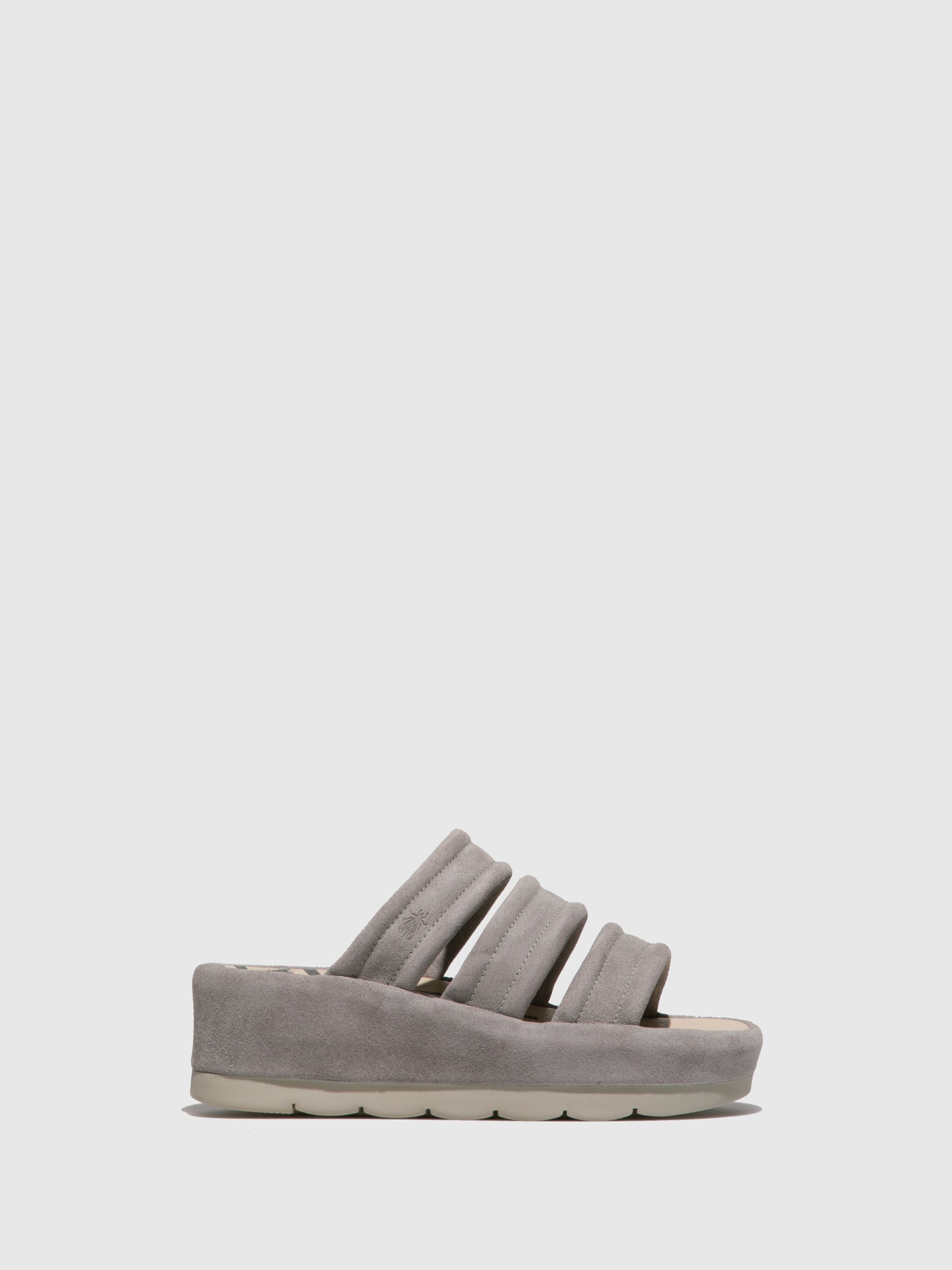 Fly London LightGray Open Toe Mules