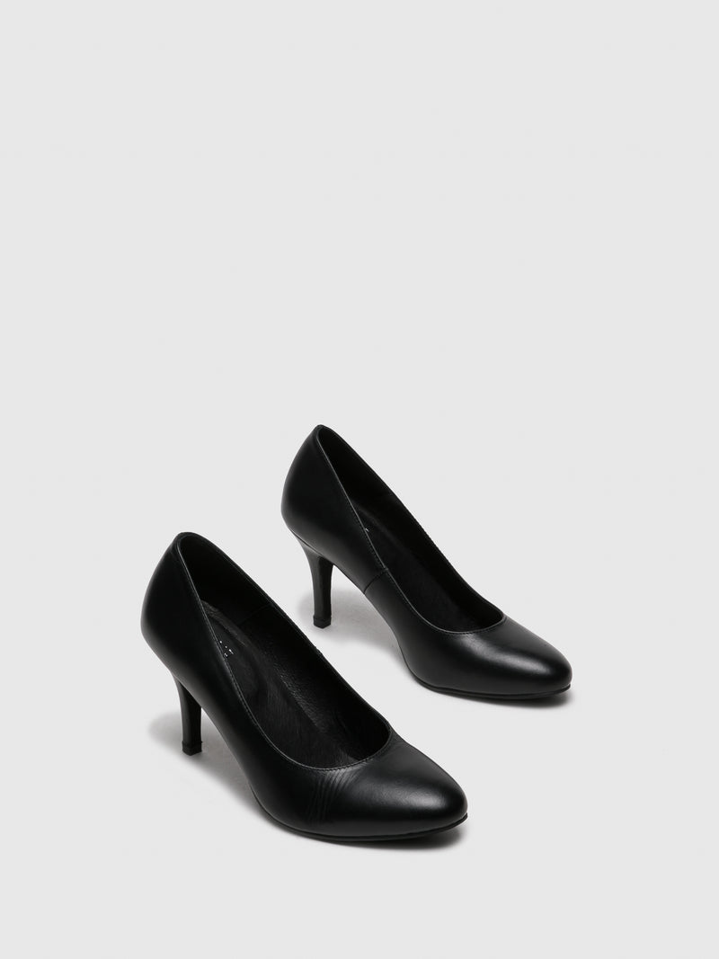 Foreva Black Round Toe Pumps