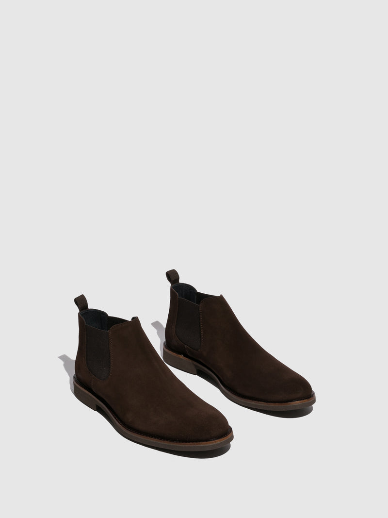 Foreva Brown Elasticated Ankle Boots