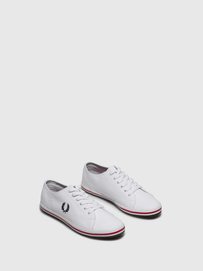 Fred Perry White Lace-up Trainers