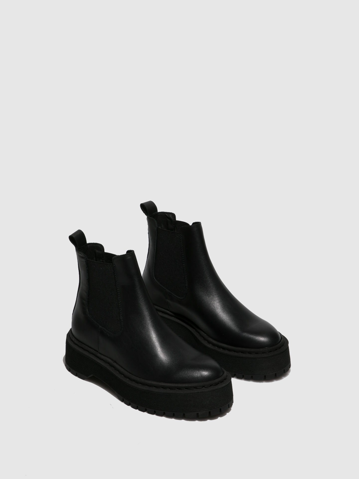 Fungi Black Elasticated Ankle Boots