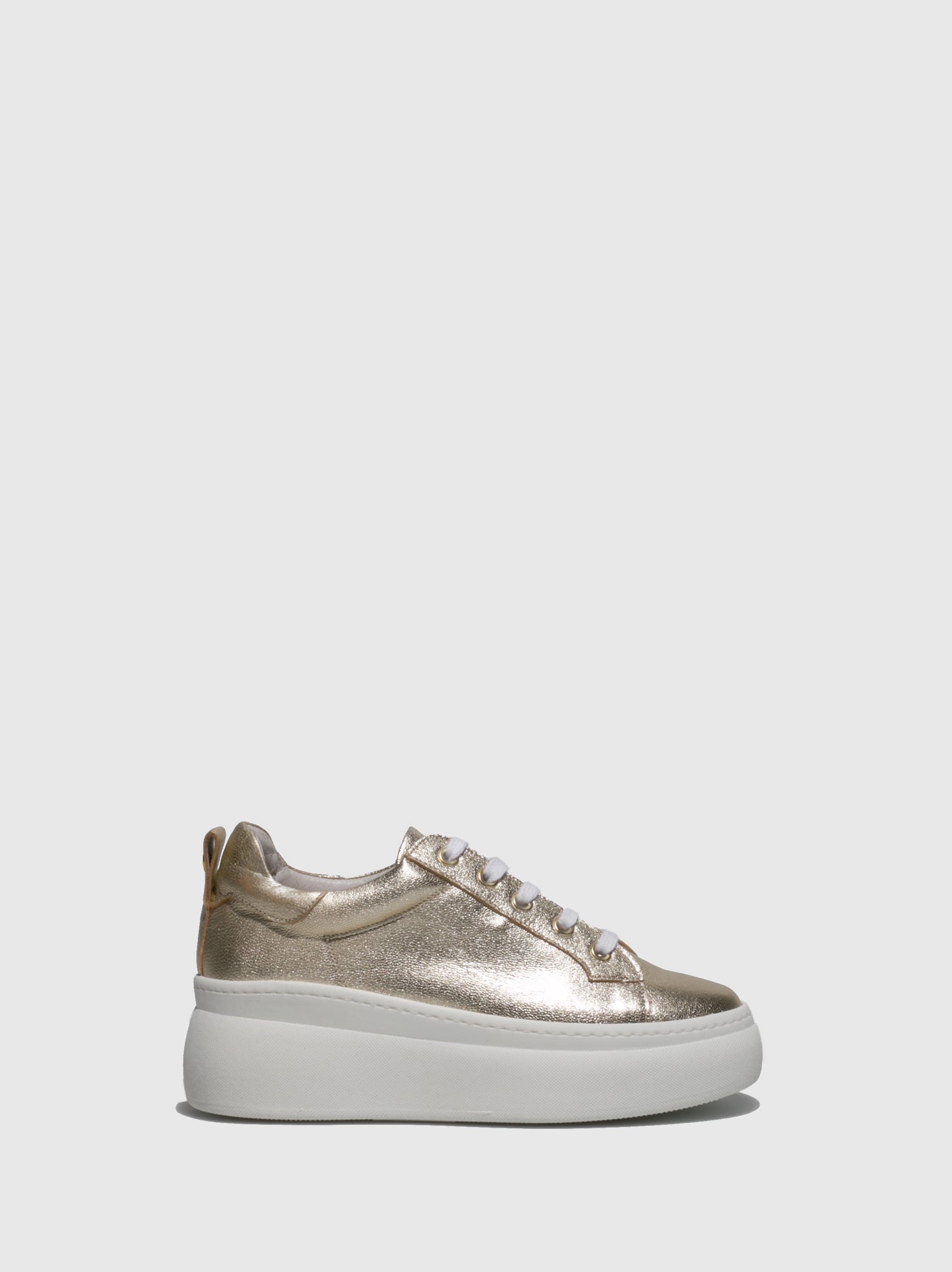 Fungi Gold Wedge Trainers