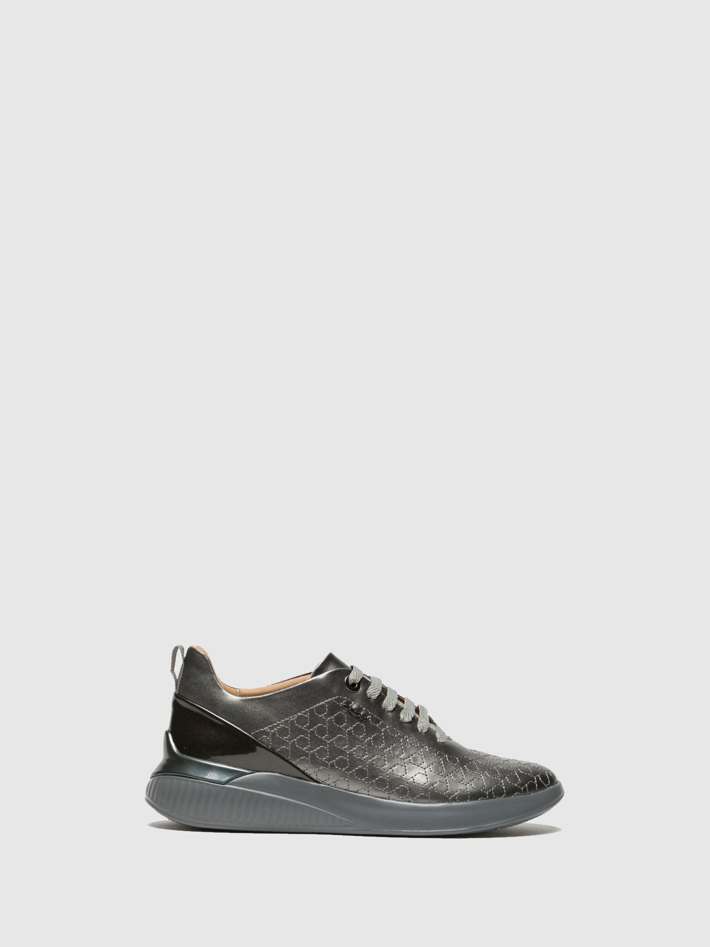 Geox Silver Lace-up Trainers