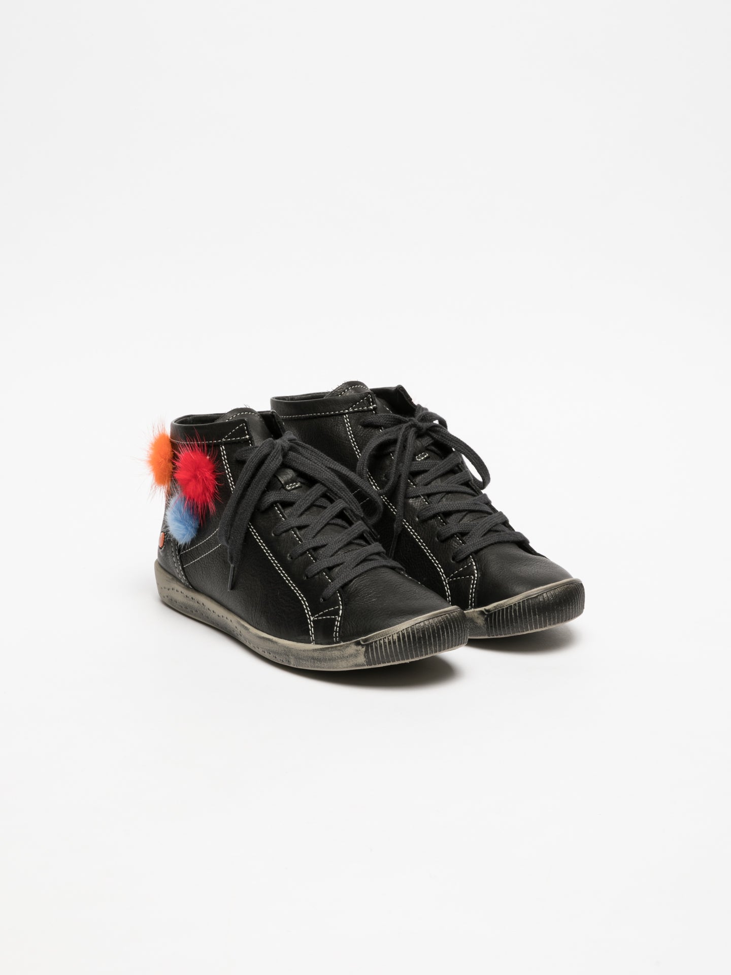 Softinos Coal Black Hi-Top Trainers