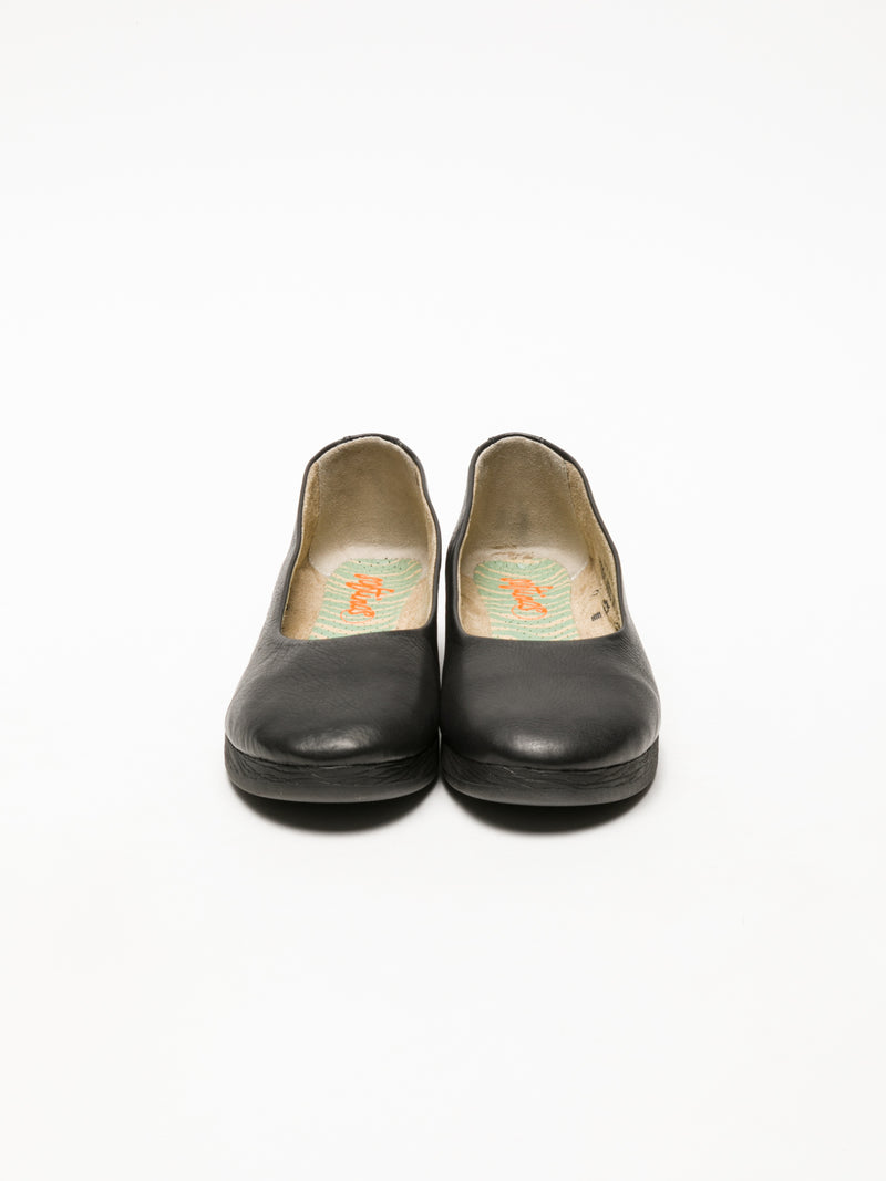 Softinos Black Wedge Shoes