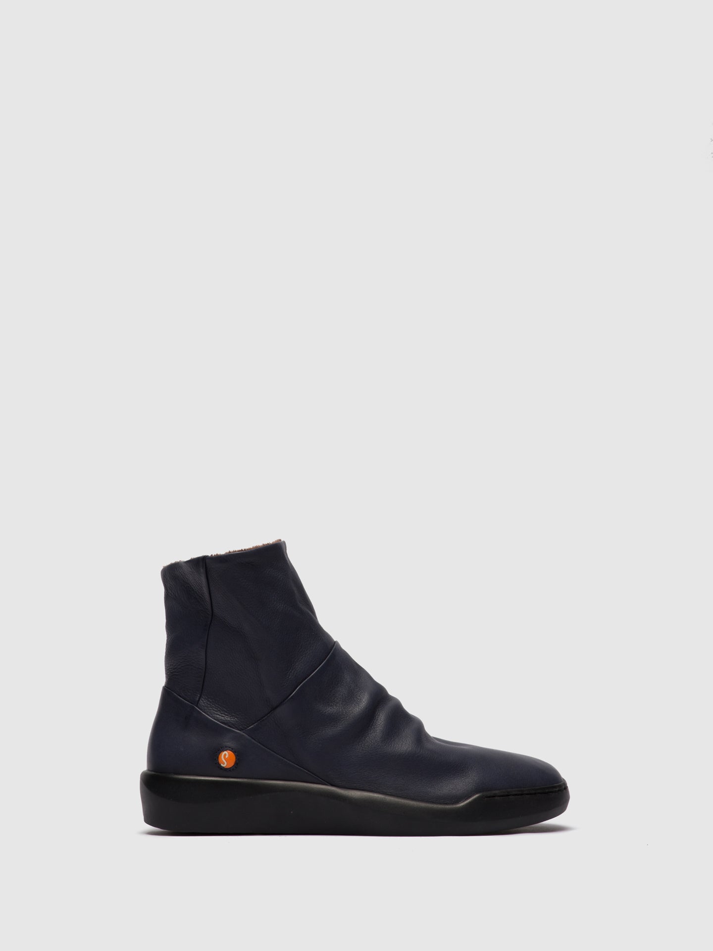 Softinos Zip Up Ankle Boots BLER550SOF NAVY