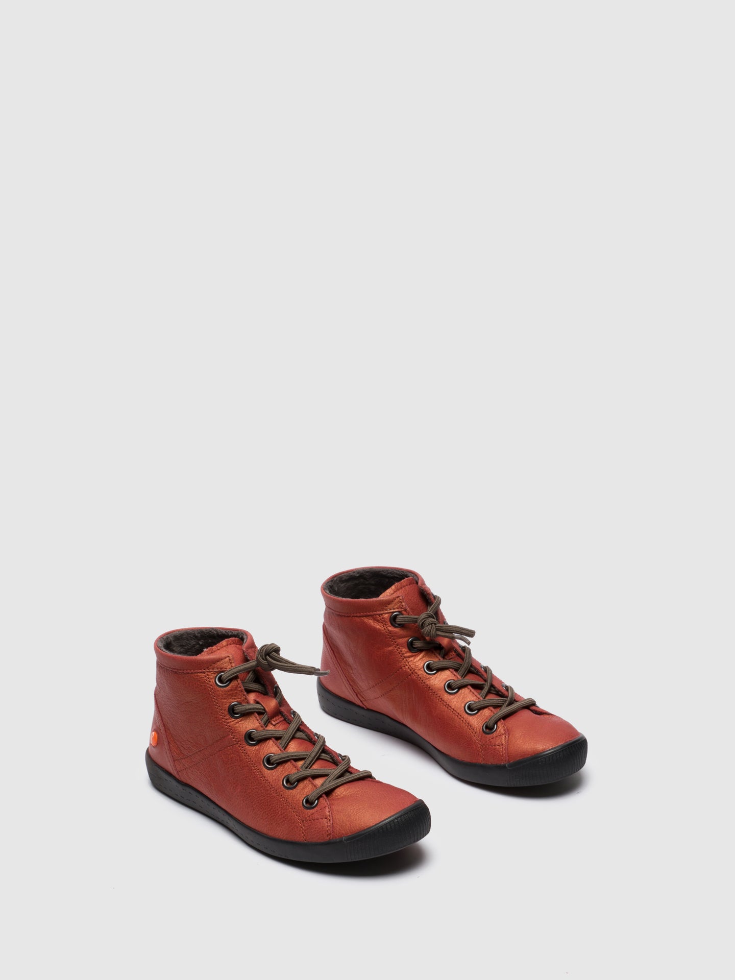 Softinos Red Hi-Top Trainers