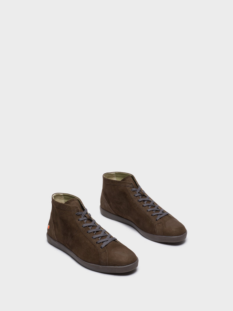 Softinos Chocolate Hi-Top Trainers