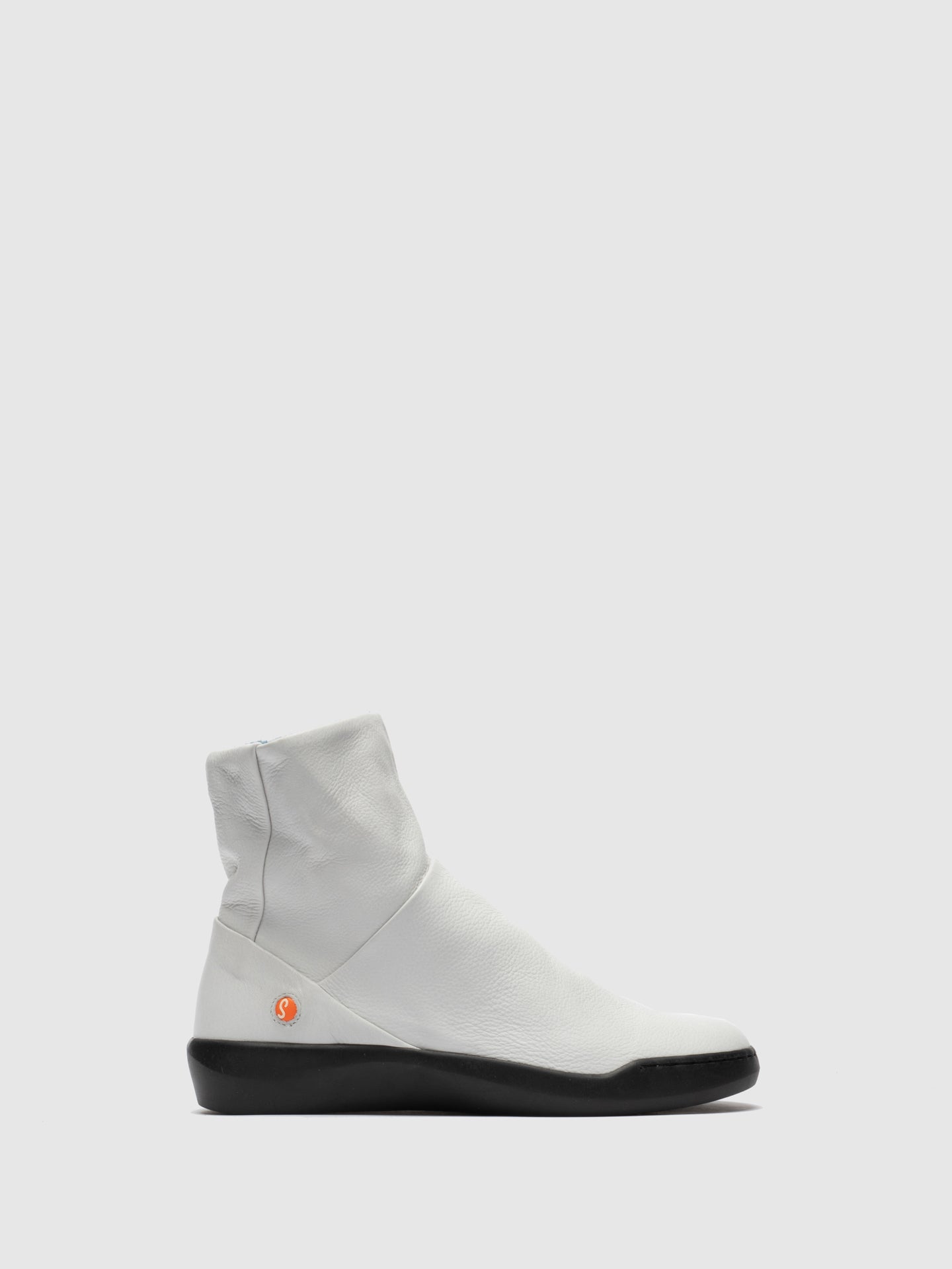 Softinos White Zip Up Ankle Boots