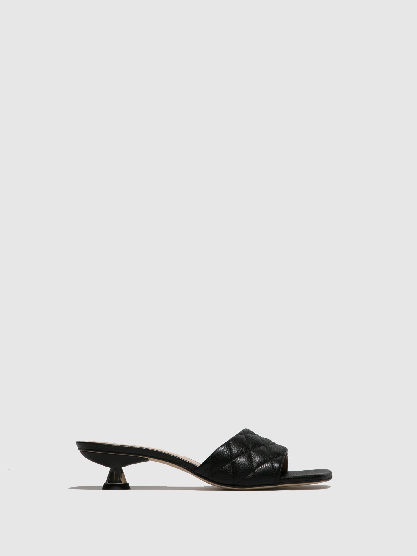 Sofia Costa Black Kitten Heel Mules