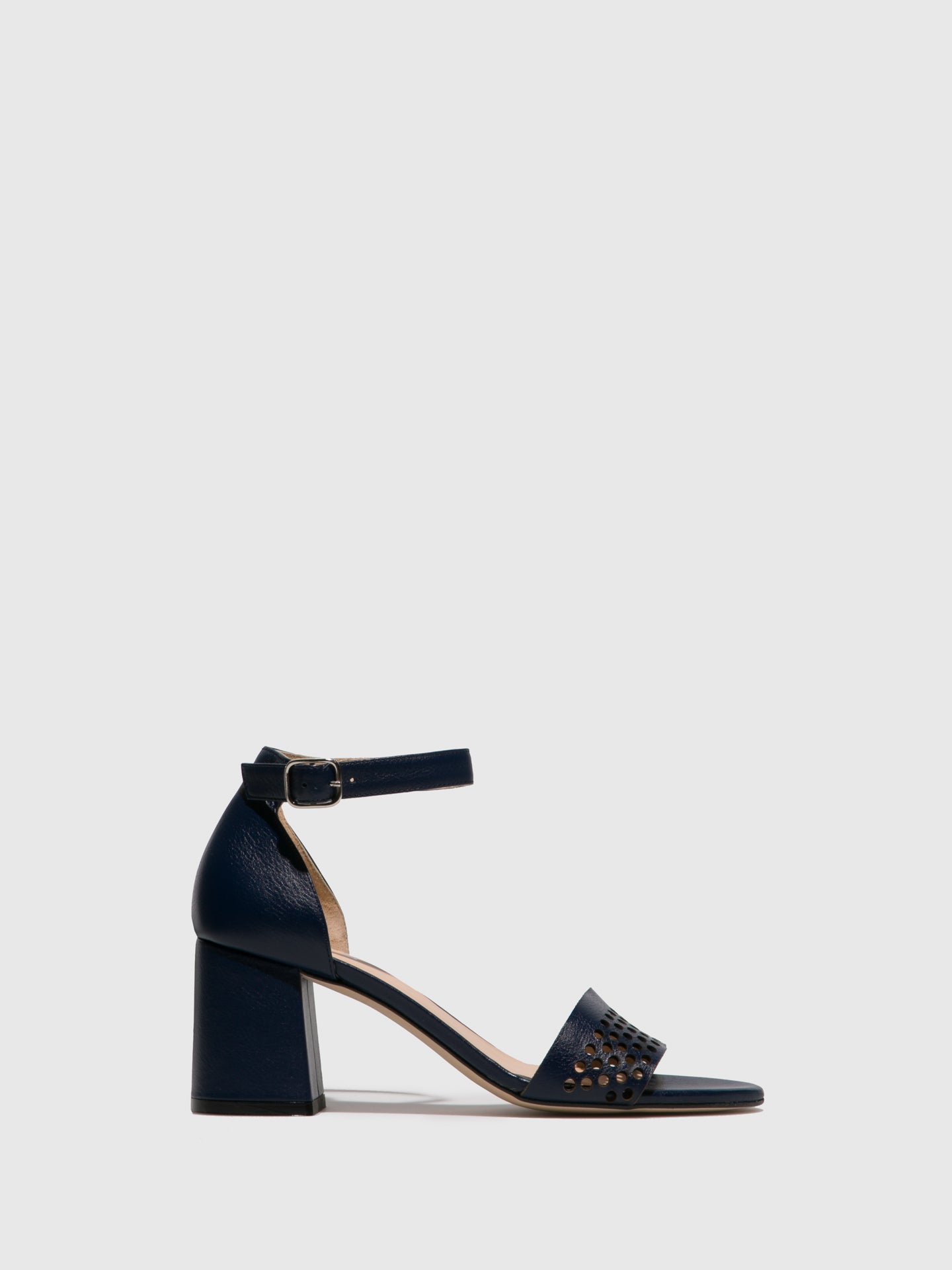 Sofia Costa Navy Ankle Strap Sandals