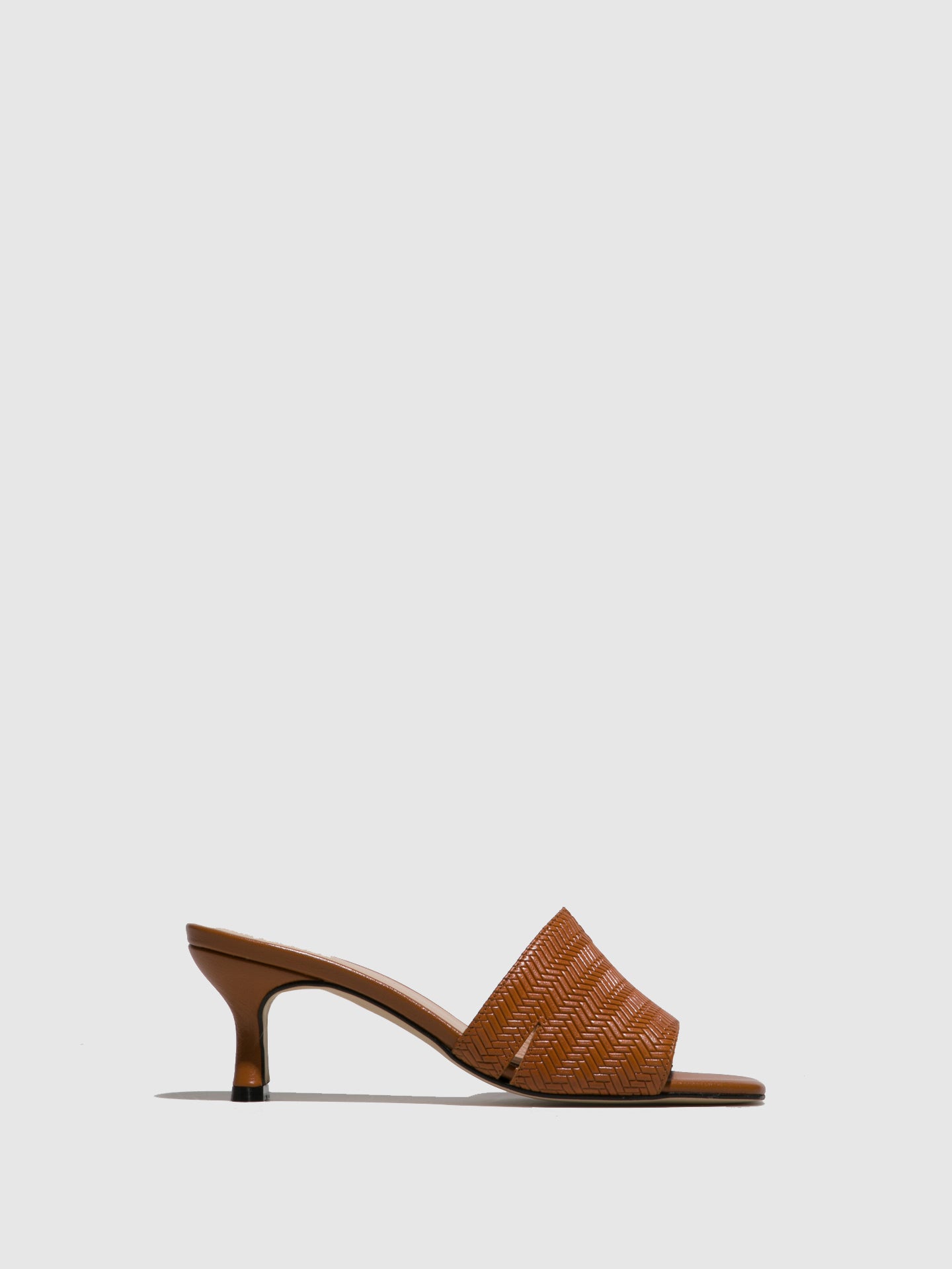 Sofia Costa Cognac Kitten Heel Mules